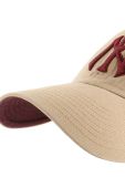 Бавовняна бейсболка 47brand MLB New York Yankees колір бежевий з аплікацією (3599714)