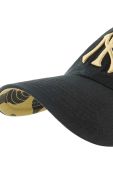 Бавовняна бейсболка 47brand MLB New York Yankees колір чорний з аплікацією (3599578)