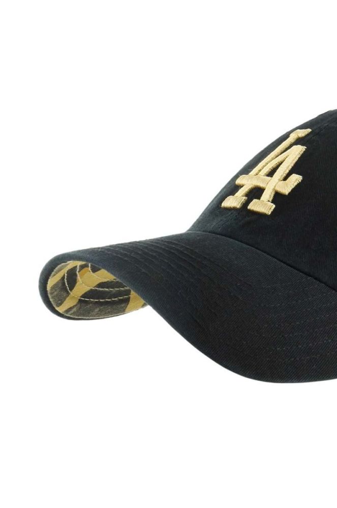 Бавовняна бейсболка 47brand MLB Los Angeles Dodgers колір чорний з аплікацією (3599494) фото 2