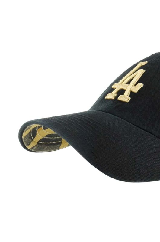 Бавовняна бейсболка 47brand MLB Los Angeles Dodgers колір чорний з аплікацією (3599494) фото 2