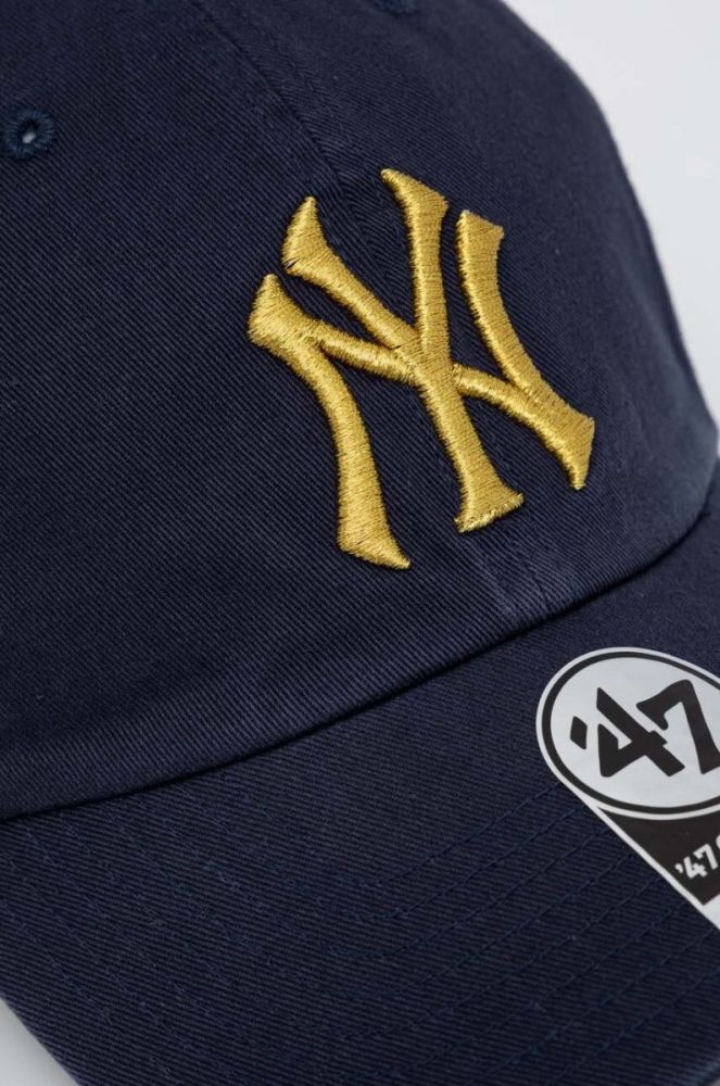 Бавовняна бейсболка 47brand MLB Los Angeles Dodgers колір синій з аплікацією (3599581) фото 2