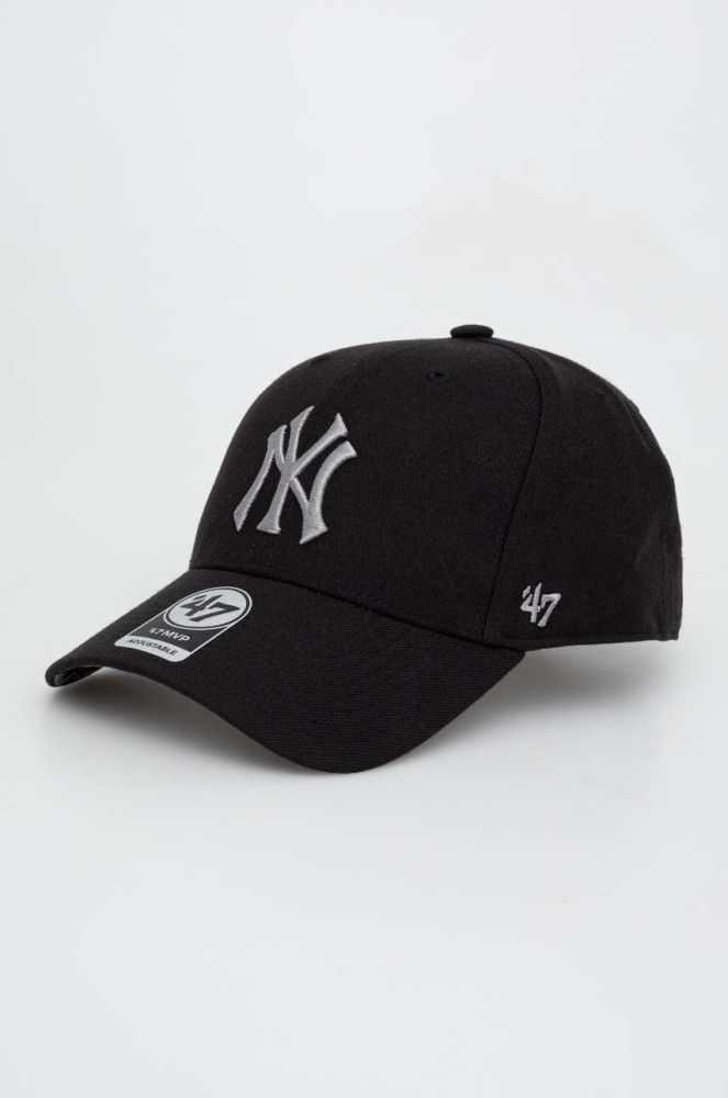 Кепка 47brand MLB New York Yankees колір чорний з аплікацією (3599345)