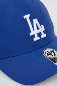 Кепка з домішкою вовни 47brand MLB Los Angeles Dodgers з аплікацією колір блакитний