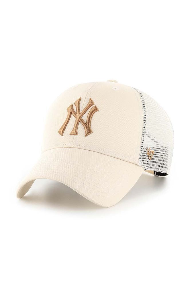 Кепка 47brand MLB New York Yankees колір бежевий з аплікацією (3453083)