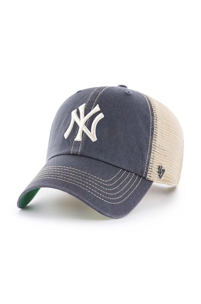 Кепка 47brand MLB New York Yankees колір синій візерунок