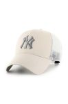 Кепка 47brand MLB New York Yankees колір бежевий з аплікацією (3452809)