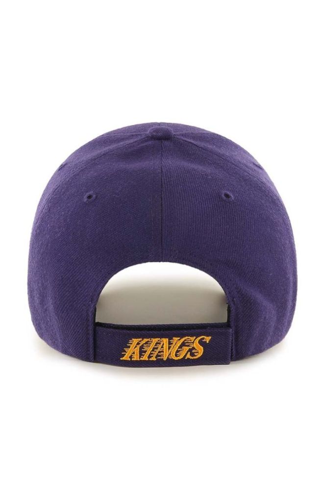 Кепка з домішкою вовни 47brand NHL Los Angeles Kings колір фіолетовий з аплікацією фото 2