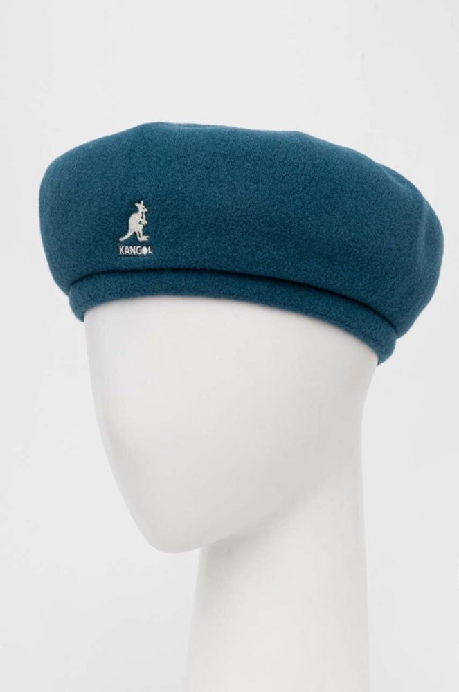 Вовняний берет Kangol колір зелений вовна фото 2