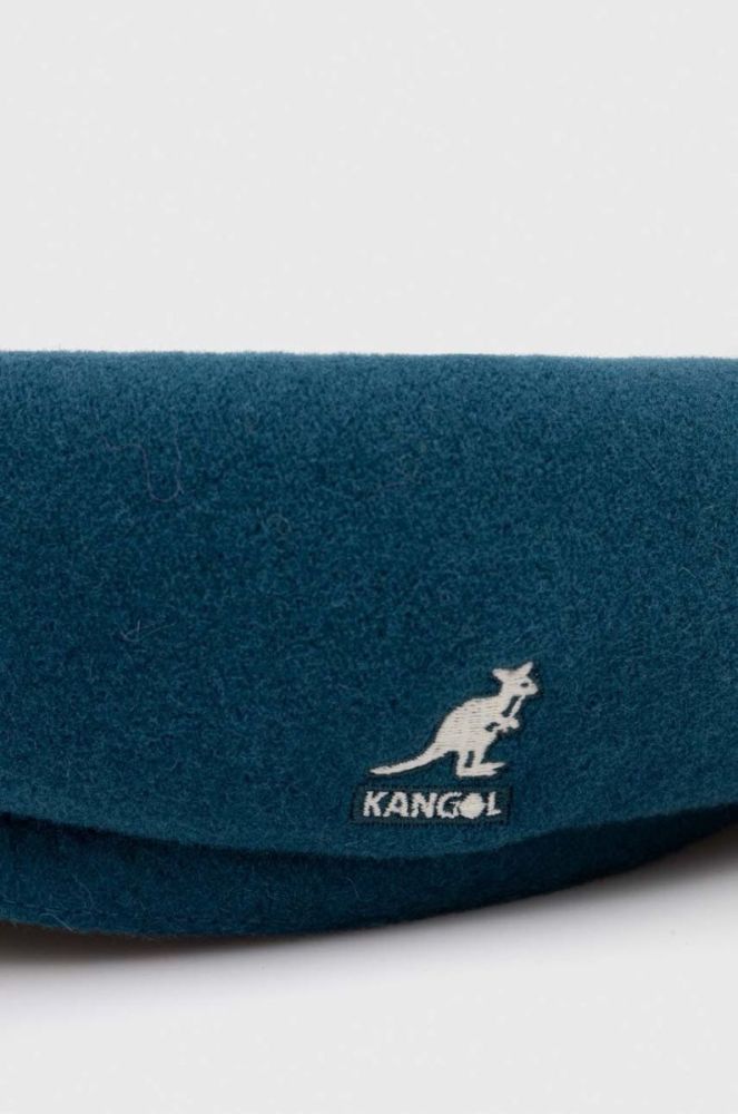 Вовняний берет Kangol колір зелений вовна фото 3