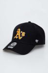 Кепка 47brand B.MVP18WBV.BKG OAKLAND ATHLETICS BLACK колір чорний з аплікацією