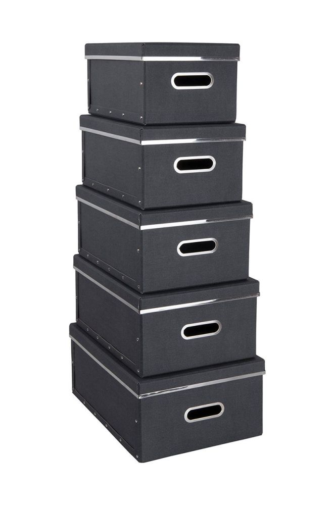 Bigso Box of Sweden набір ящиків для зберігання Joachim (5-pack) колір чорний