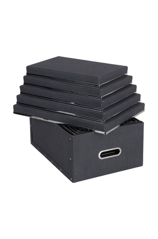 Bigso Box of Sweden набір ящиків для зберігання Joachim (5-pack) колір чорний фото 2