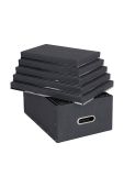 Bigso Box of Sweden набір ящиків для зберігання Joachim (5-pack) колір чорний Bigso Box of Sweden набір ящиків для зберігання Joachim (5-pack) колір чорний