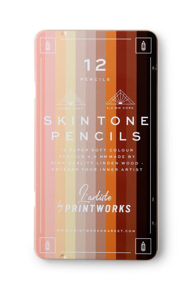 Printworks Комплект олівців у футлярі (12-pack) колір барвистий