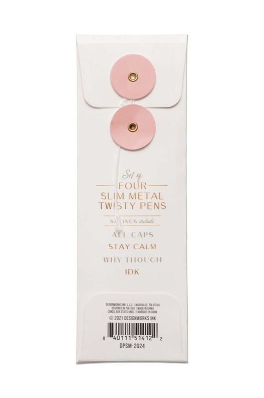 Набір ручок Designworks Ink Twisty Slim Metal Pens 3-pack колір барвистий фото 2