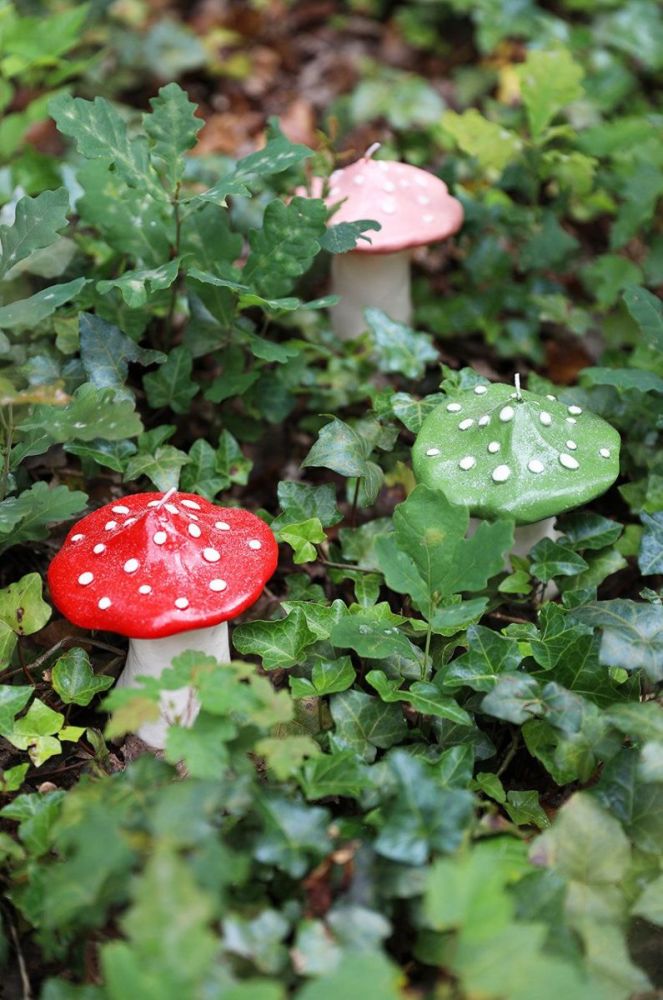 &k amsterdam Свічка без запаху Mushroom Dots колір рожевий фото 3