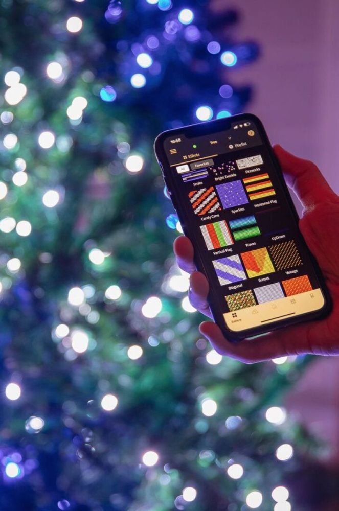 Twinkly розумні ялинкові вогники 250 LED RGB 20mb колір чорний фото 9
