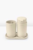 Набір аксесуарів для ванної кімнати Brabantia 3-pack колір бежевий Набір аксесуарів для ванної кімнати Brabantia 3-pack колір бежевий