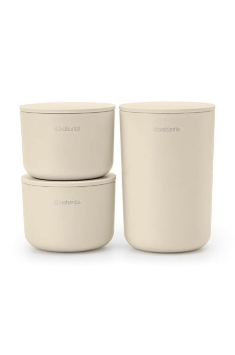 Набір контейнерів для зберігання з кришками Brabantia 3-pack колір бежевий