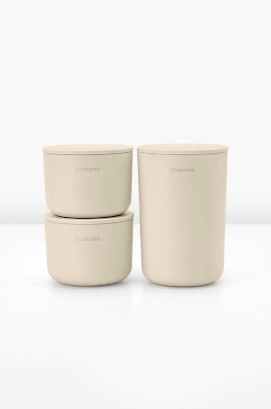 Набір контейнерів для зберігання з кришками Brabantia 3-pack колір бежевий фото 2