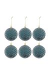 Набір ялинкових куль  6-pack колір темно-синій (2849411)