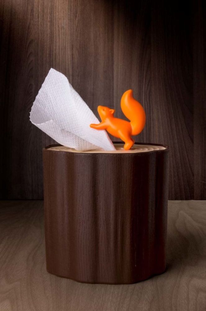 Диспенсер для туалетного паперу Qualy Squirrel Tissue Log колір барвистий фото 2