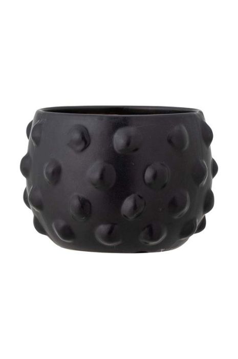Горщик Bloomingville Parvin Deco колір чорний Горщик Bloomingville Parvin Deco колір чорний