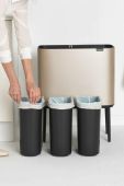 Смітник Brabantia Bo Touch Hi, 3 x 11 L колір жовтий (3002358)