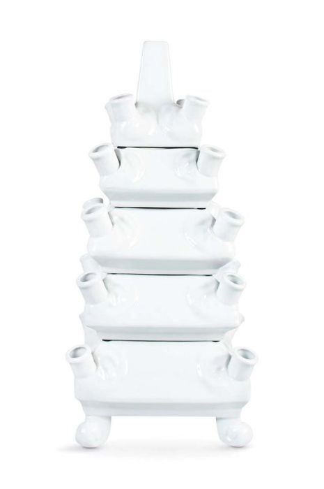 Декоративна ваза &k amsterdam Layer колір білий (3016867)