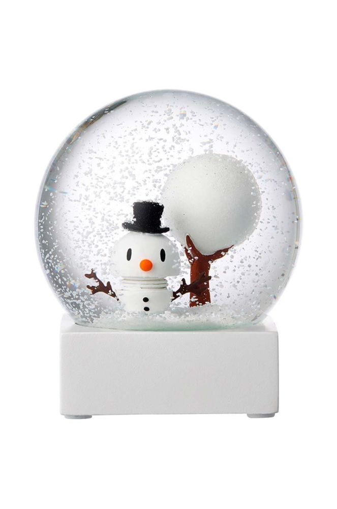 Декоративна куля Hoptimist Snowman Snow Globe L колір білий
