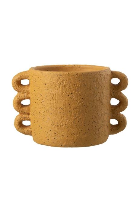 Горщик J-Line Zenia Ceramic Ochre Medium колір жовтий Горщик J-Line Zenia Ceramic Ochre Medium колір жовтий