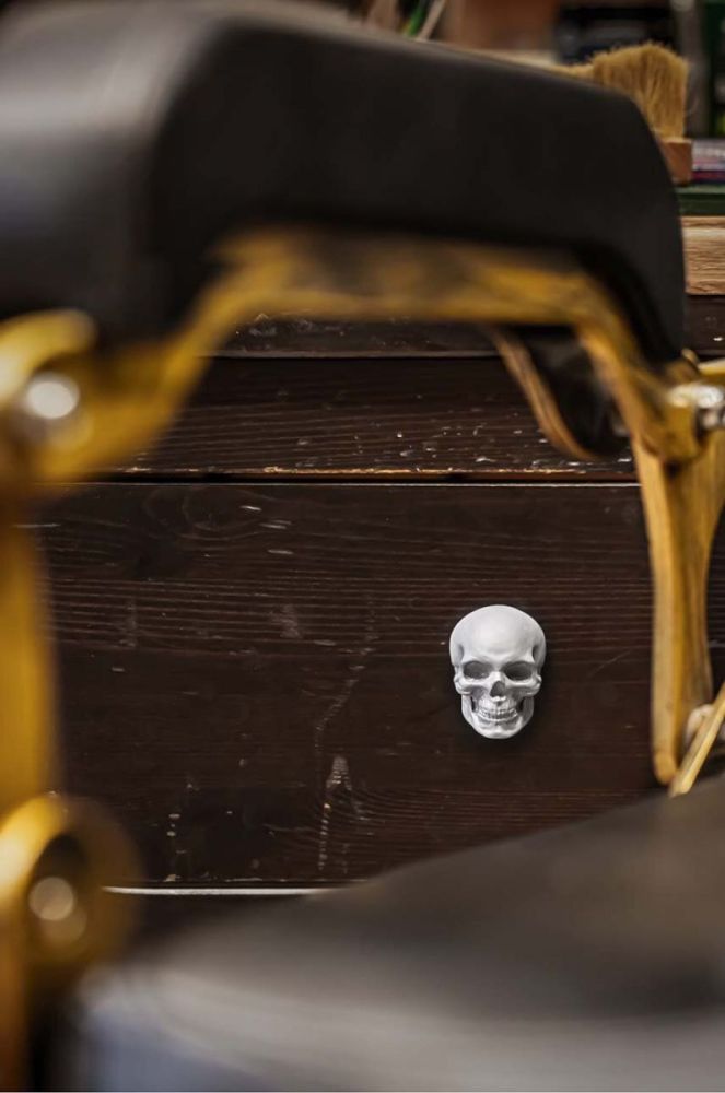 Мебельная ручка Candellana Knob Scull Bald цвет белый фото 2