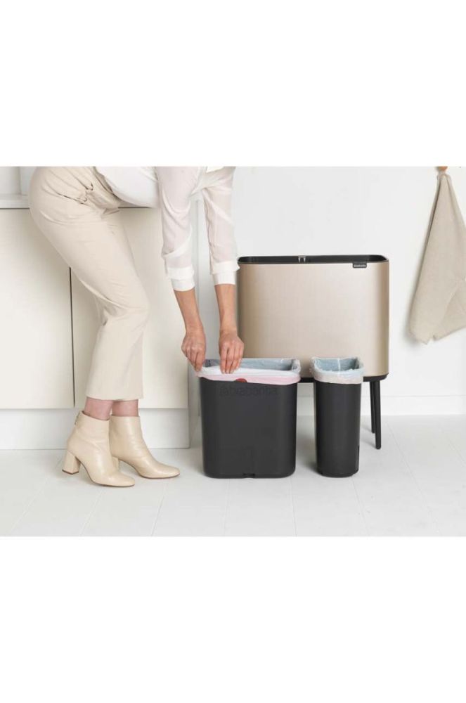 Мусорник Brabantia Bo Touch, 11 + 23 L цвет бежевый (3368776) фото 8
