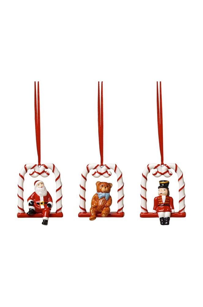 Набір ялинкових прикрас Villeroy & Boch Nostalgic Ornaments 3-pack колір барвистий (3570036)