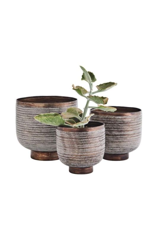 Набір квіткових горщиків Madam Stoltz 3-pack колір барвистий (3632502) фото 2