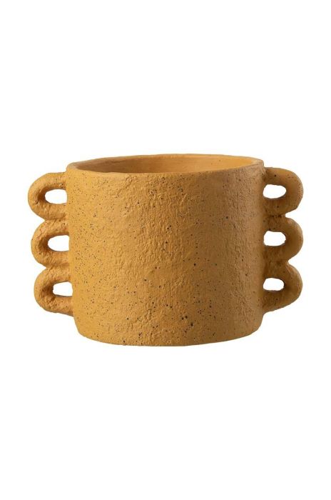 Горщик J-Line Zenia колір жовтий (3595347) Горщик J-Line Zenia колір жовтий (3595347)