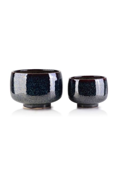 Набір квіткових горщиків Affek Design Neva 2-pack колір темно-синій Набір квіткових горщиків Affek Design Neva 2-pack колір темно-синій