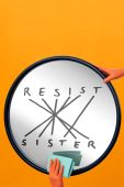 Настінне дзеркало Seletti Resist Sister колір чорний