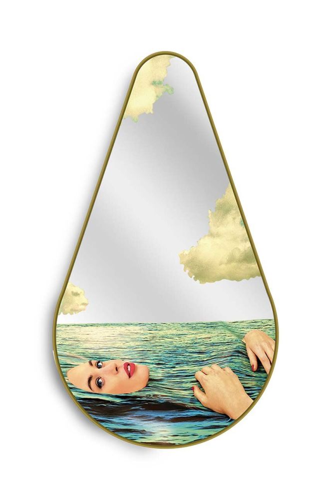 Настінне дзеркало Seletti Pear Sea Girl колір барвистий