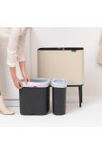 Смітник Brabantia Bo Touch 11 + 23 L колір бежевий