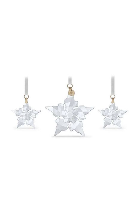 Декорація Swarovski Annual Edition Ornament Set 2021 3-pack колір прозорий
