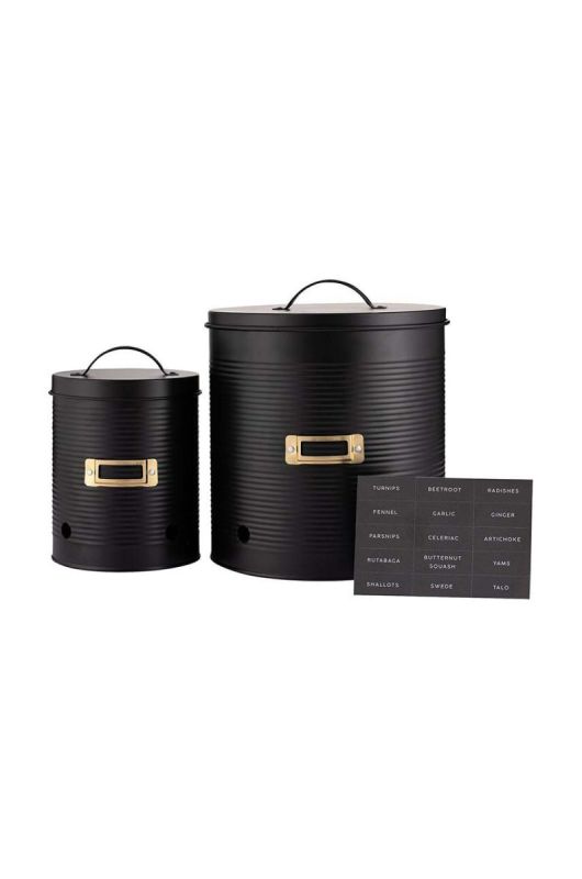 Набір контейнерів для зберігання з кришками Typhoon Living 2-pack колір чорний фото 2