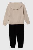 Дитячий бавовняний спортивний костюм EA7 Emporio Armani колір бежевий