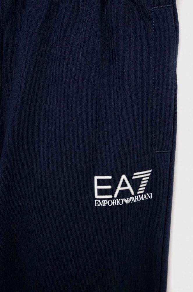 Дитячий бавовняний спортивний костюм EA7 Emporio Armani колір синій (3308343) фото 3