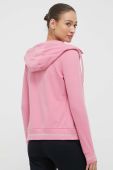 Кофта EA7 Emporio Armani жіноча колір рожевий з капюшоном з принтом (3243914)