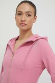 Кофта EA7 Emporio Armani жіноча колір рожевий з капюшоном з принтом (3243914)