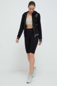Кофта EA7 Emporio Armani жіноча колір чорний з капюшоном з принтом (3243924)
