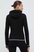 Кофта EA7 Emporio Armani жіноча колір чорний з капюшоном з принтом (3243924)