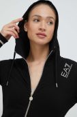 Кофта EA7 Emporio Armani жіноча колір чорний з капюшоном з принтом (3243924)