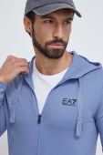 Бавовняний спортивний костюм EA7 Emporio Armani чоловічий колір блакитний